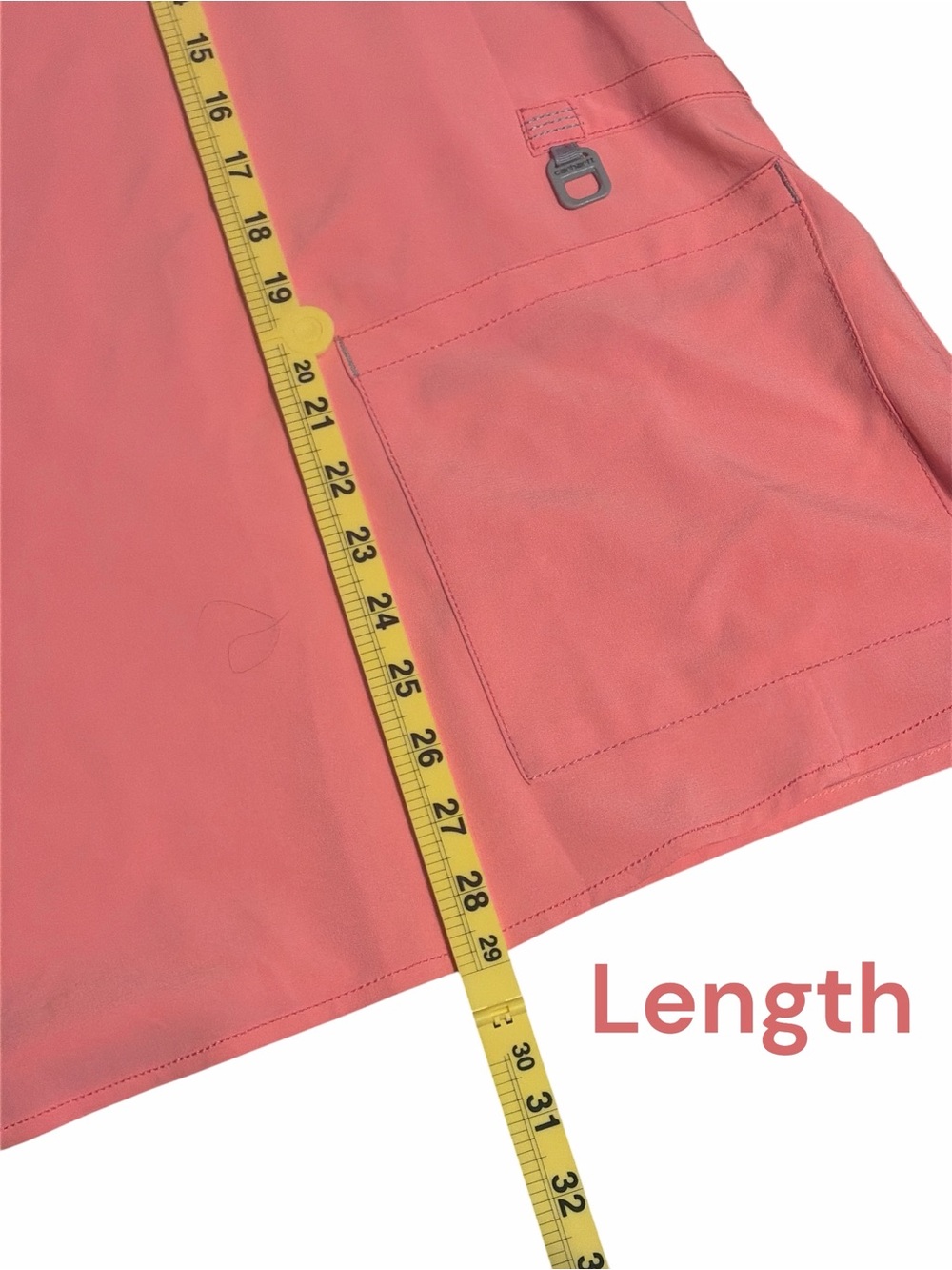 Carhartt Coral Pink Short Sleeve V-Neck Scrub Top - Picture 4 of 7